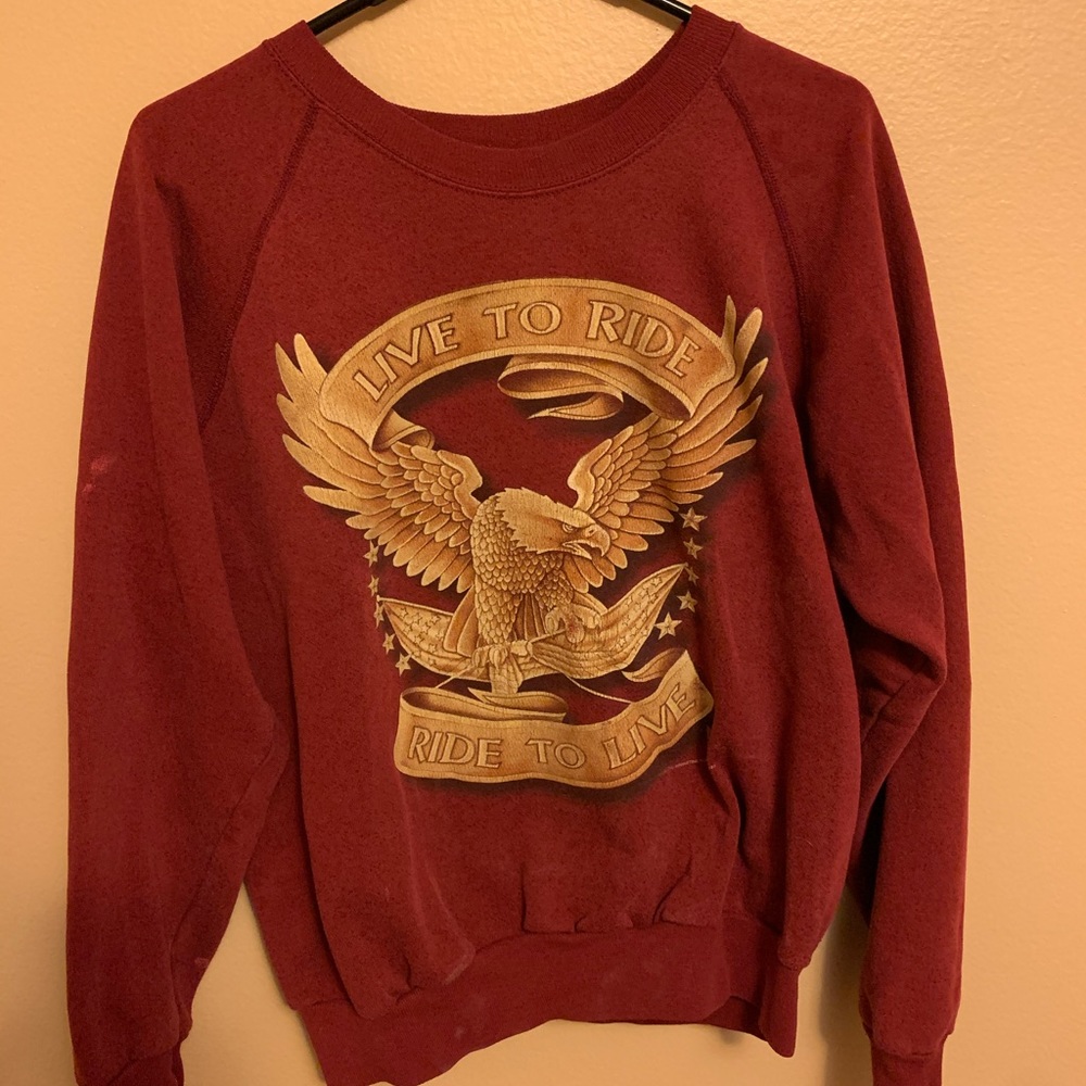 1993 Vintage Harley Davidson Crewneck 3D Emblem